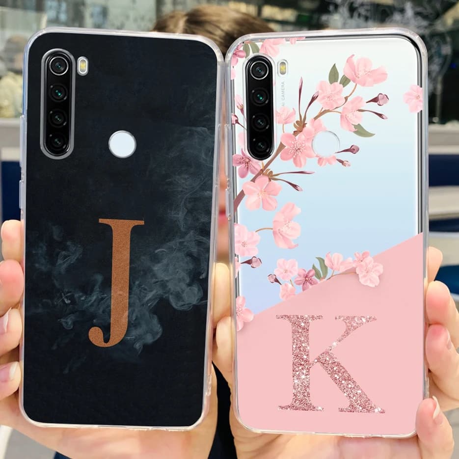 Per Xiaomi Redmi Nota 8 2021 Caso Nota 8T Nuovo 26 Lettere Della Copertura Morbida Cassa Del Telefono Del Silicone Per Xiaomi Redmi Nota 8 Pro Note8 Paraurti