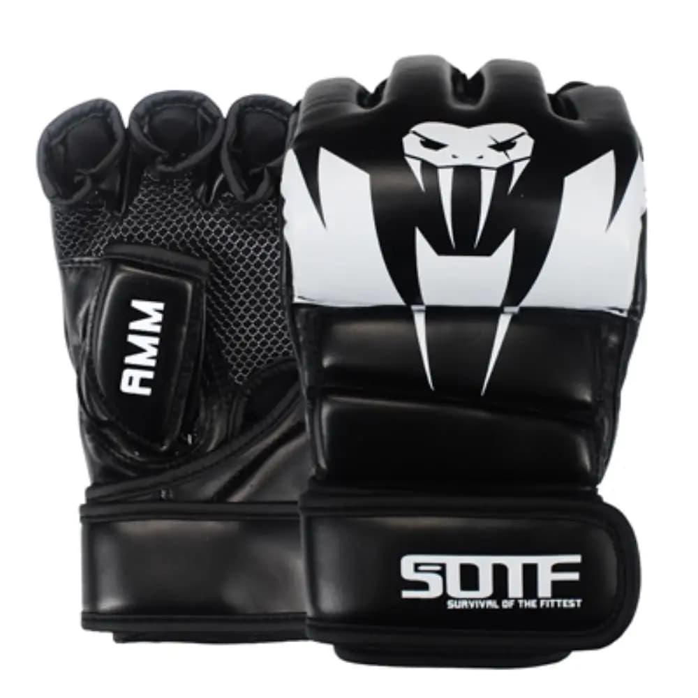 MMA Muay Thai Venomous Snake Boxing Gloves with Tiger Design, Boxing Sack Gloves, Kickboxing, Sanda, Sparring for Men