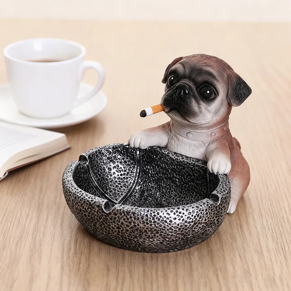 Creative Basketball Dog Ashtray for Puppies Anti-Moscow Ashtray for Home Stay Office Funny Ashtrays Birthday Gift for Boyfriend