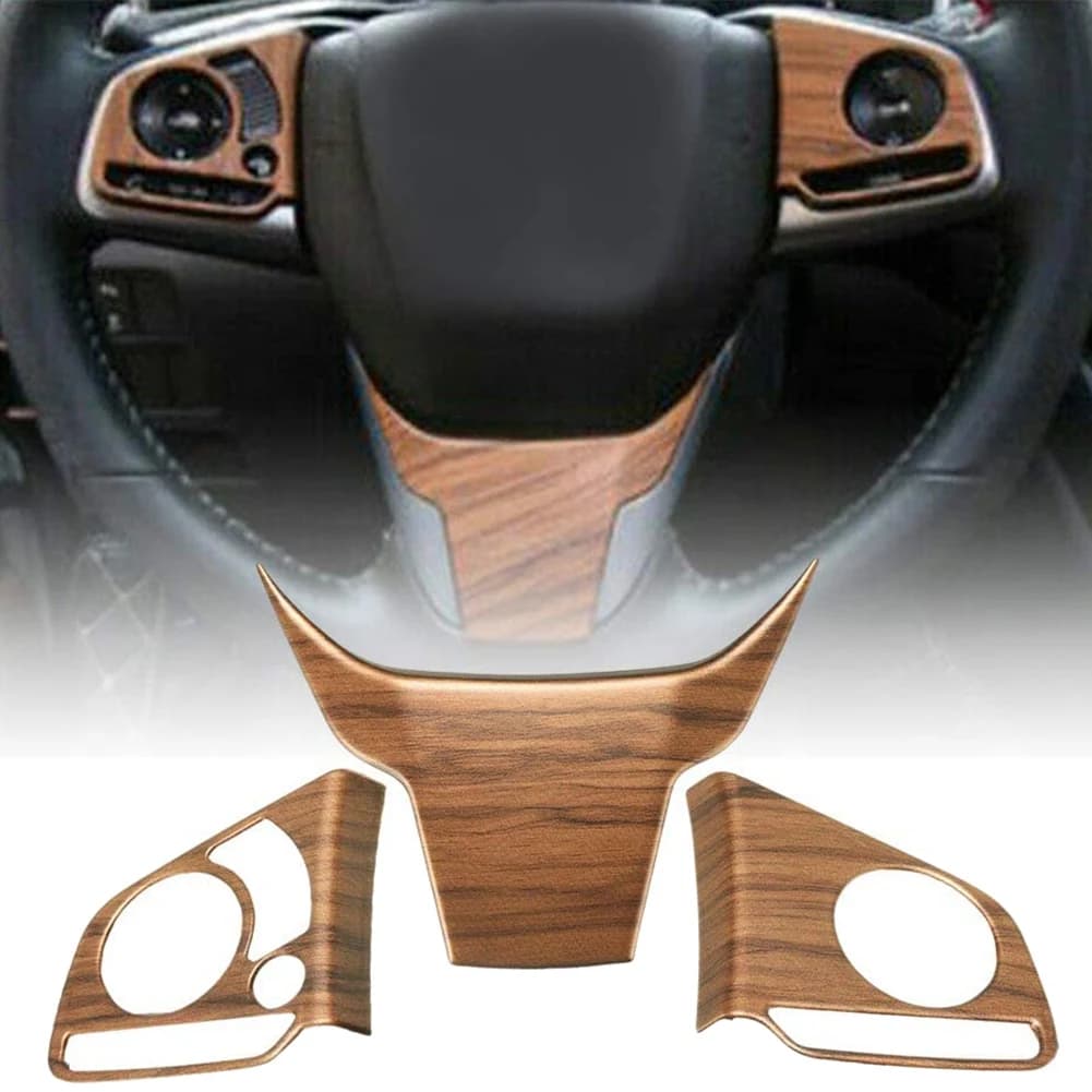 Auto Grano di Legno Volante Pulsante Copertura Trim Per Honda CR-V CRV 2017 2018 2019 2020 2021