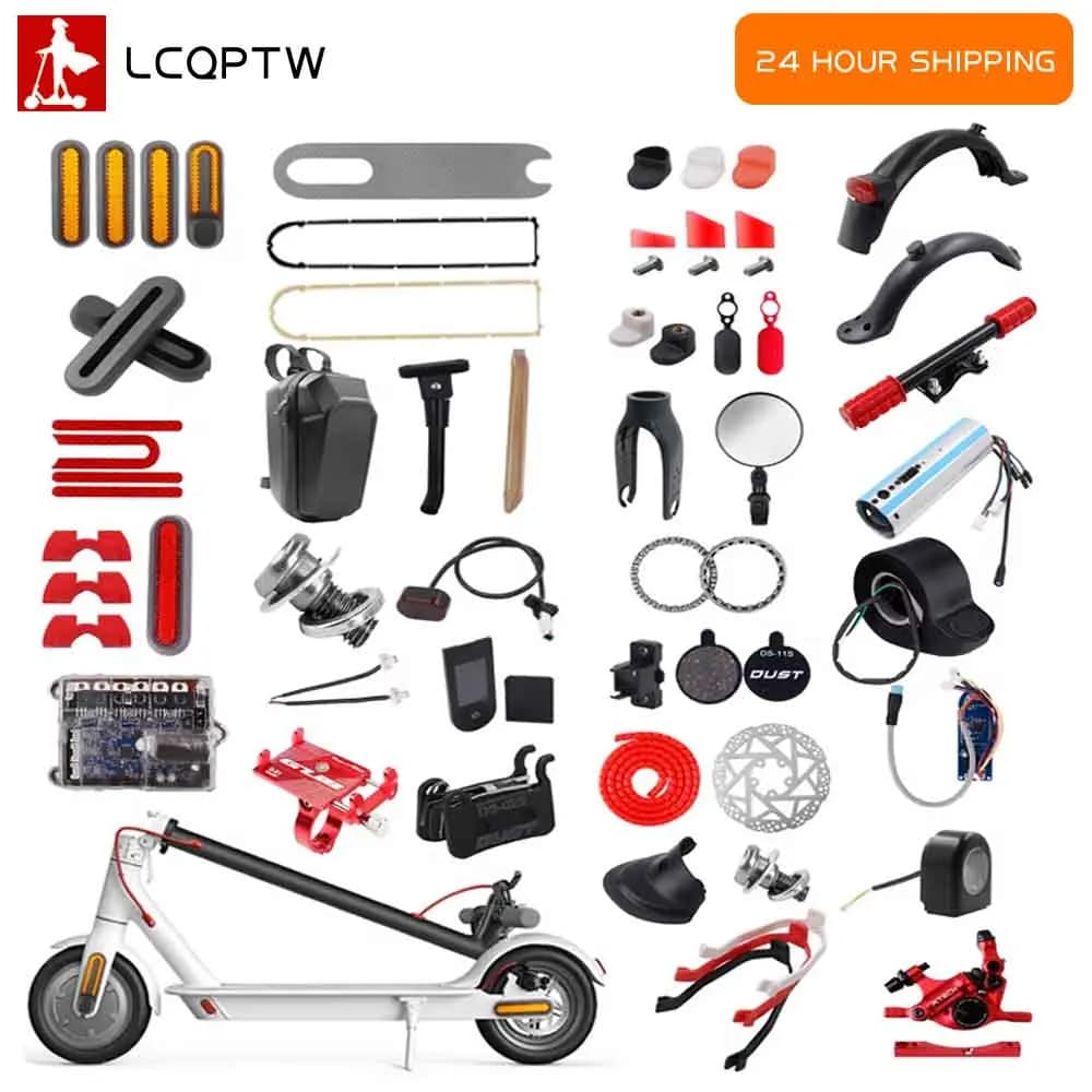 Sostituzione della riparazione delle parti dello scooter elettrico per Xiaomi M365 Maniglia del freno del parafango Copertura protettiva della lampada della luce posteriore della coda Varie parti