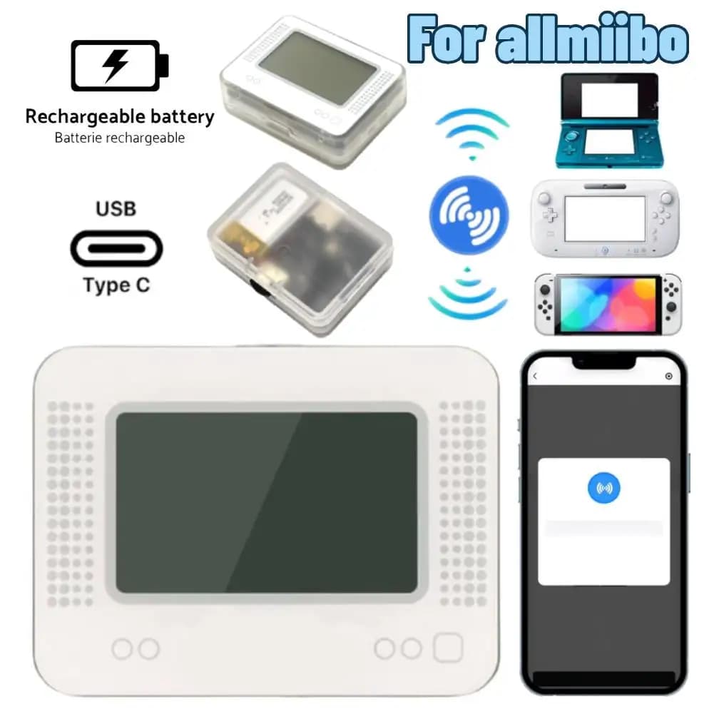 Scheda NFC Ricaricabile Pixl Infinite, Simulatore di Gioco Universale Intelligente, Scrittore Allmiibo, Accessorio per Console di Gioco con Funzione di Scrittura a Induzione