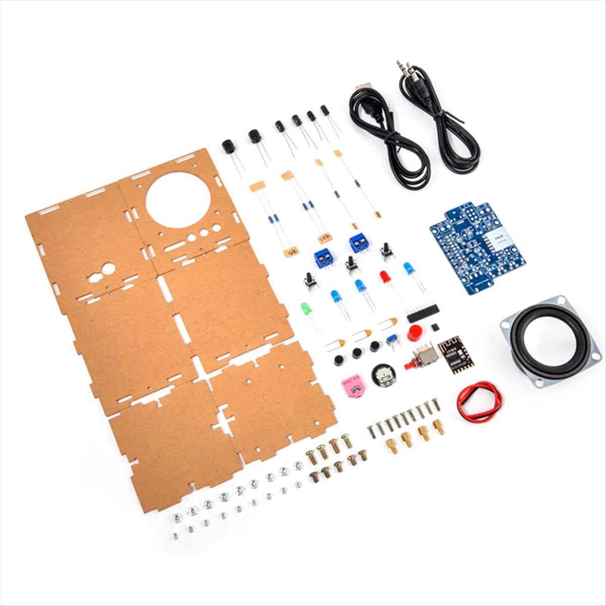 HU-009 Altoparlante Bluetooth Mini Spaker Unit Componente elettronico Kit fai da te Wireless Wired 5V DC Alimentato e guscio acrilico CALDO