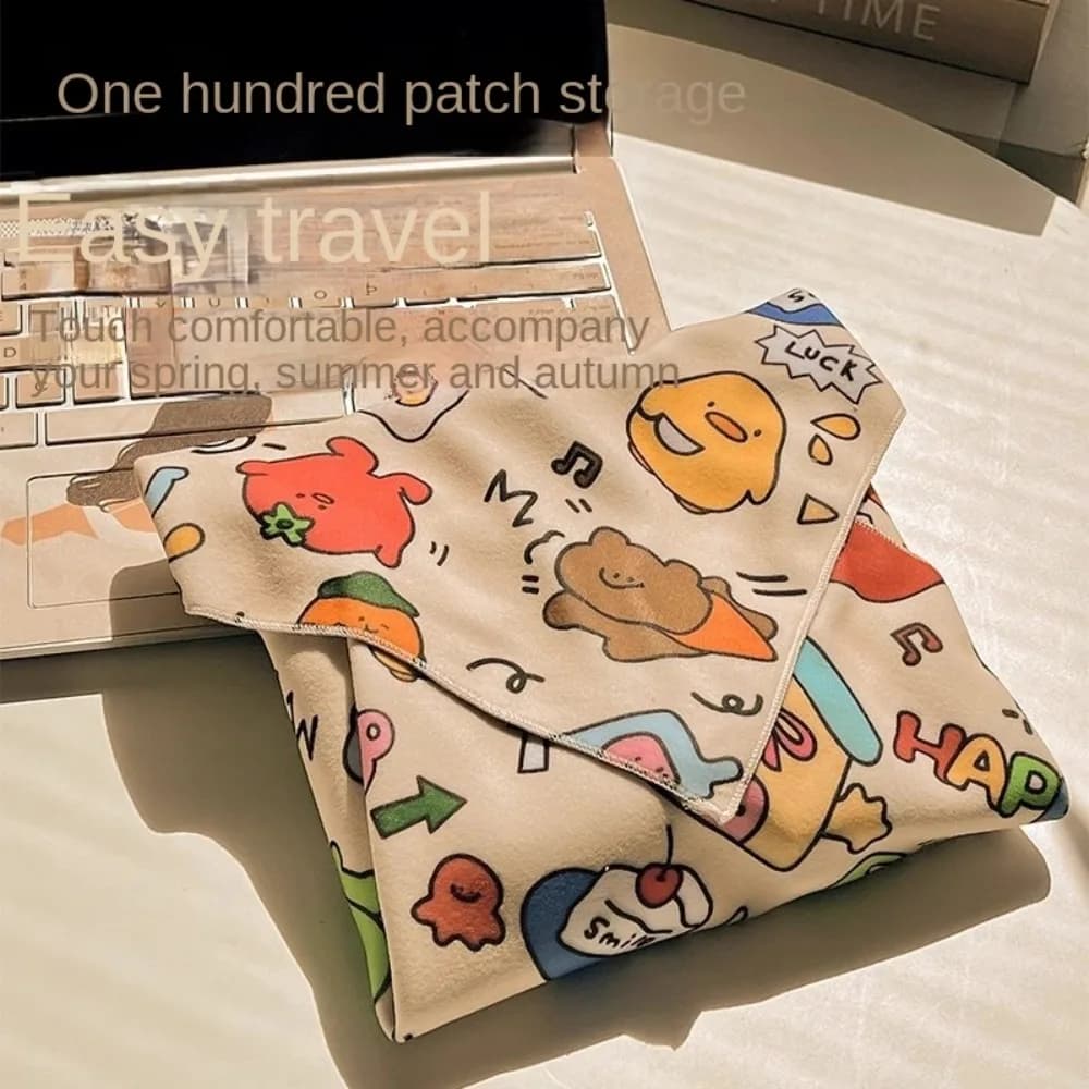 2026 Nuova fantastica borsa cosmetica pieghevole Panno magico Cento patch Fotocamera in tessuto per custodia iPad Custodia protettiva riutilizzabile