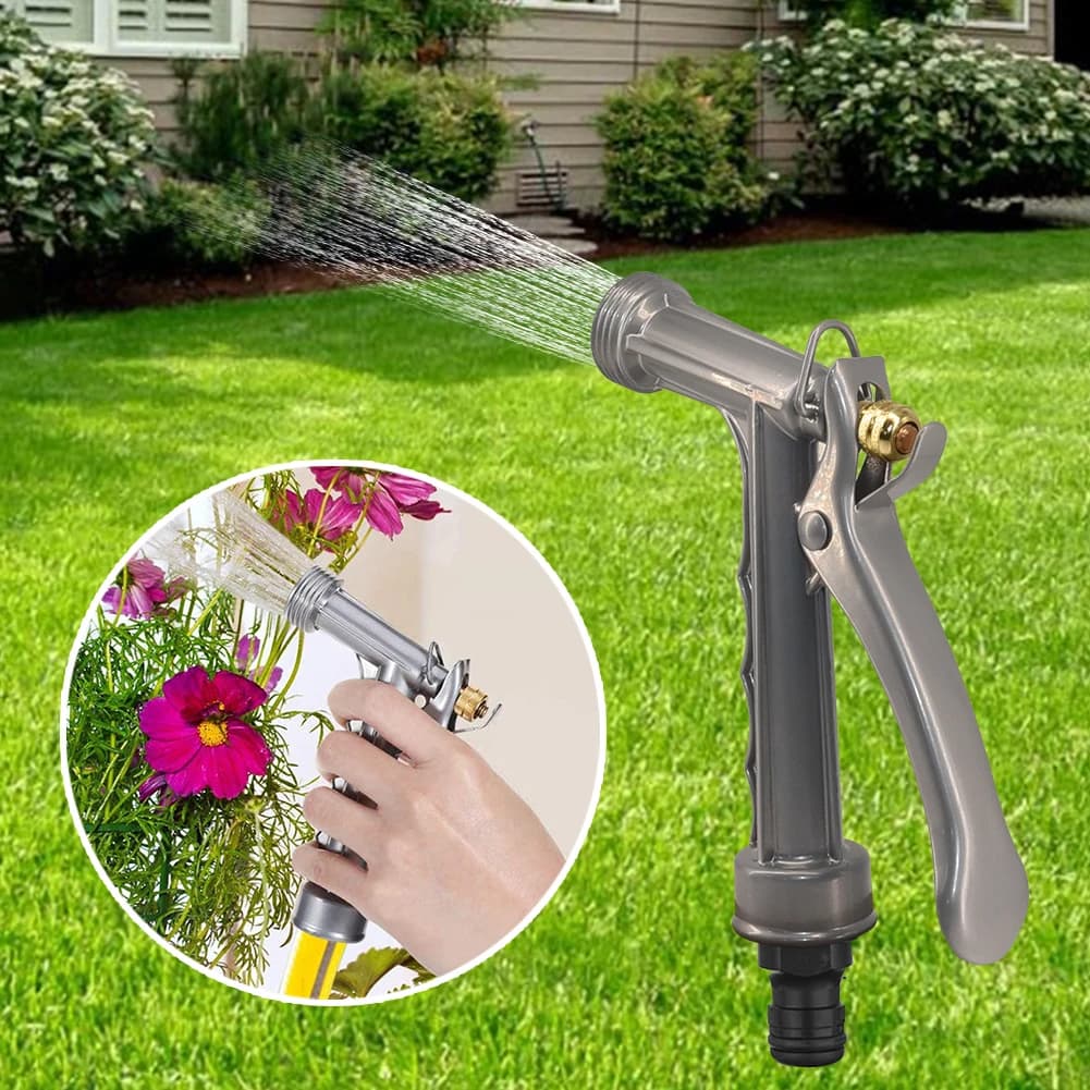 Flexible Tube Gripper in Zinc Alloy from 5.5 Inches with Front Thread Adjustable for Irrigation Plants, Washing Car, Shower for Domestic Animals