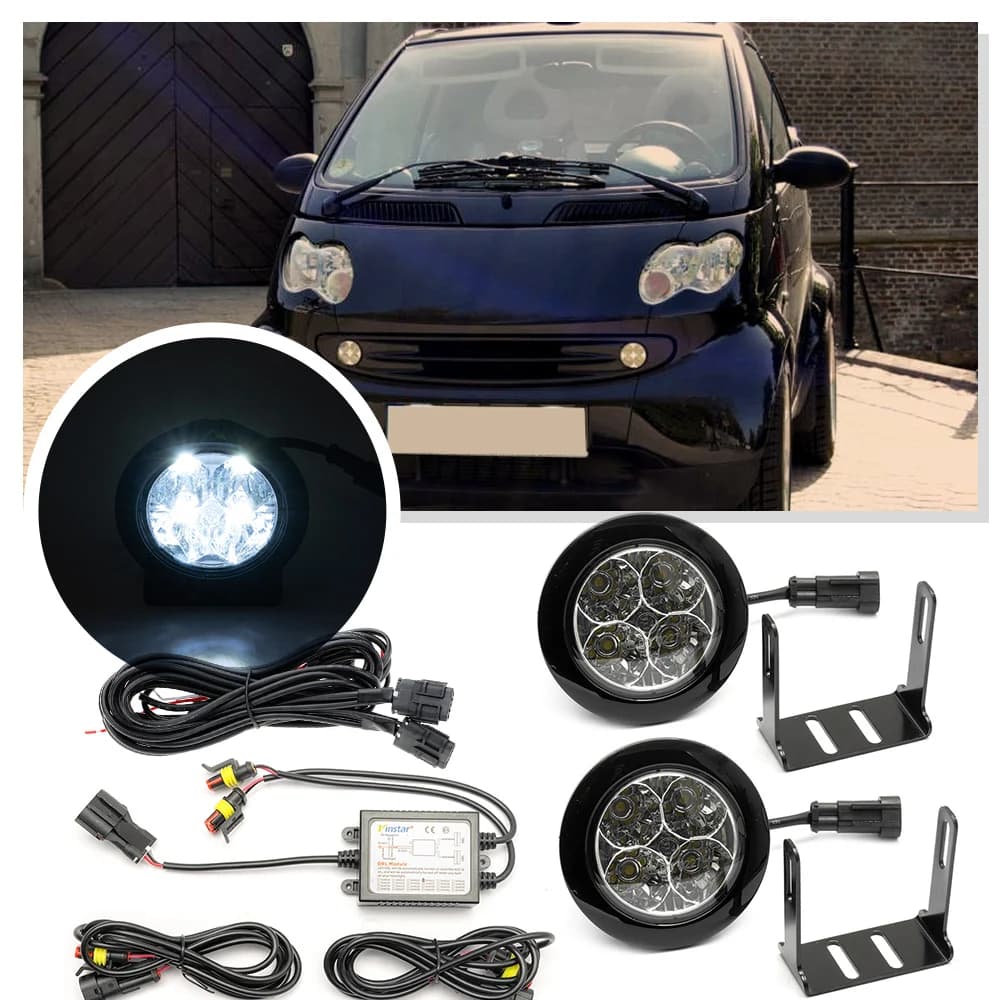 2 pz bianco LED DRL luce di guida faro per Audi A2 A3 A4 B6 Smart Fortwo Renault twzy Twingo Land Rover Defender