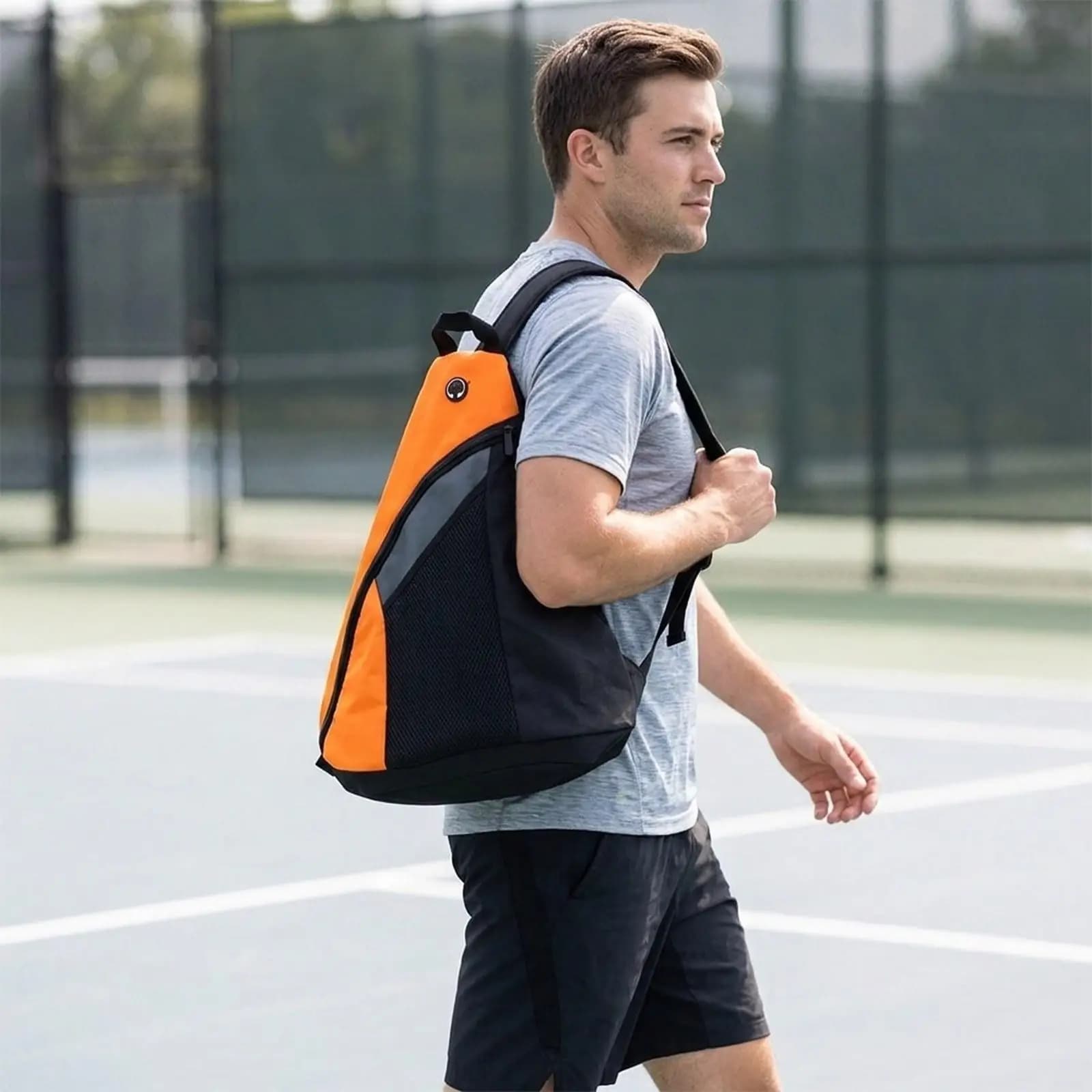 Durable Pickle Ball Bag Spacious Zipper Paddle Carry Case for Tennis Racquet Outdoor Training