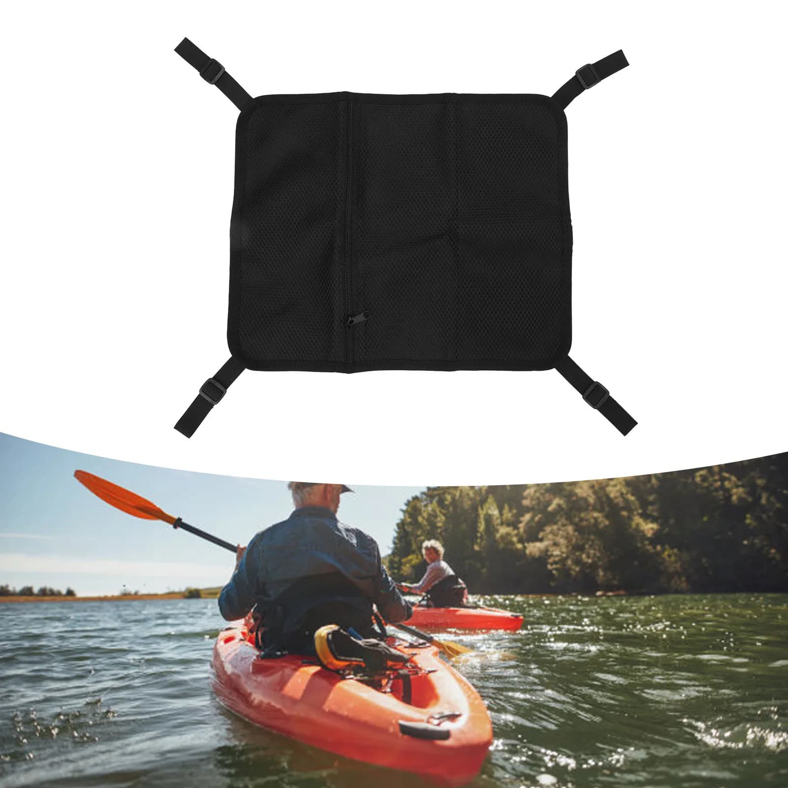 Borsa per Paddle Board con Tasche in Rete, Moschettoni, Ventose in Gomma, Borsa Portatile per Kayak