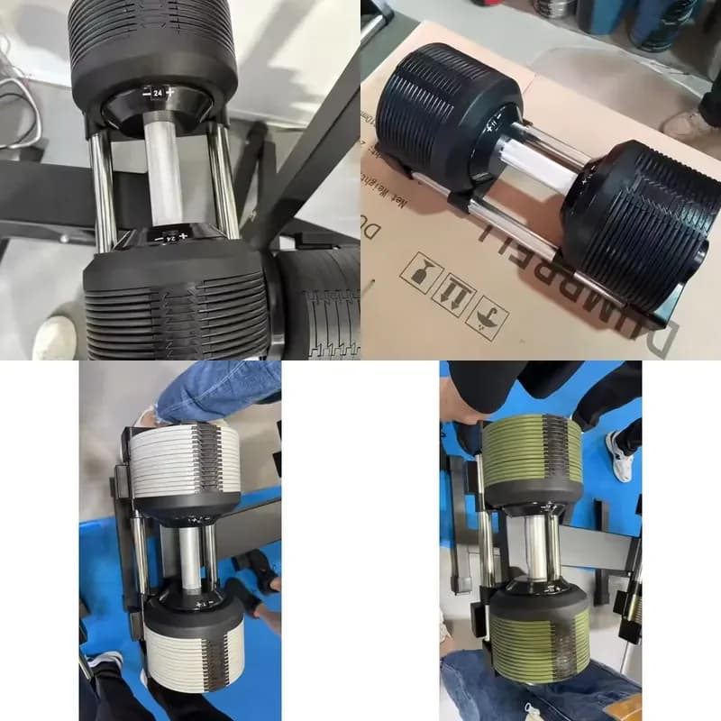 1kg Increments Steel Dumbbell Sets 20kg/24kg/32kg/36kg Adjustable Dumbbell Set for Gym Strength Training