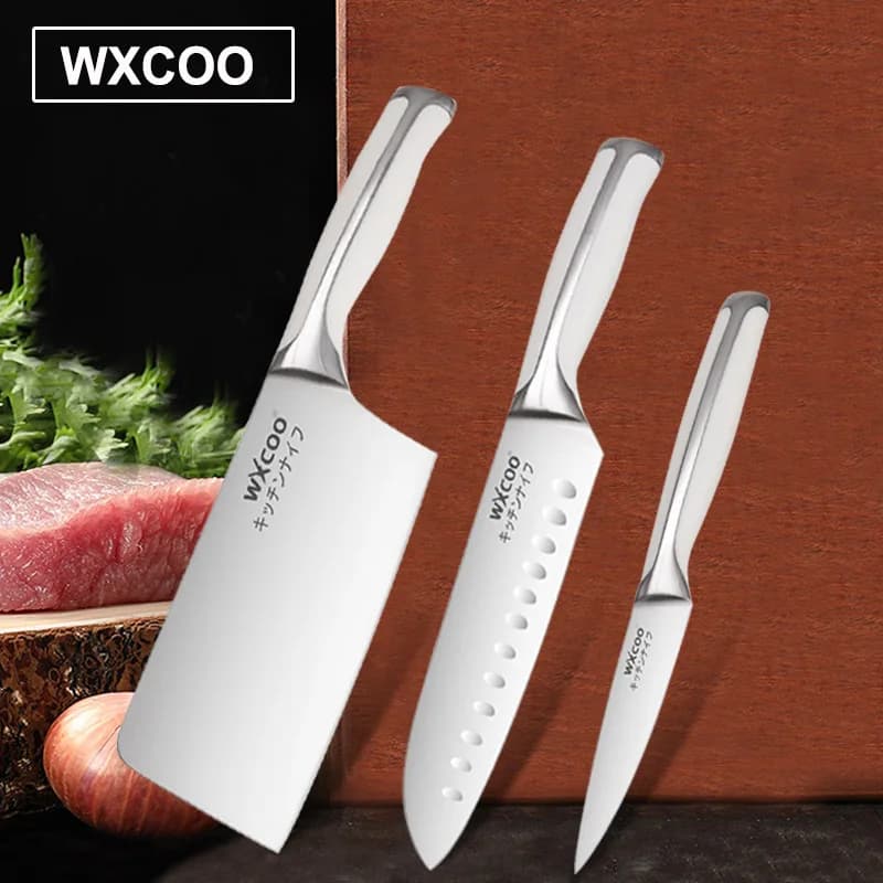 1-3 pieces stainless steel kitchen knives resistant Japanese mannaia Santoku multipurpose knife for slice knife for fruit and vegetable Houshold