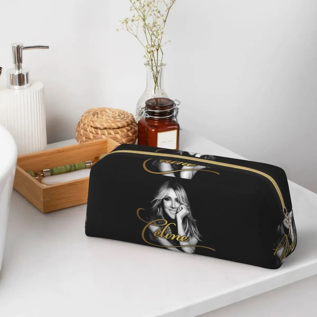 Astucci per matite Celine Dion per studenti, astuccio per penne, borsa per matite, astuccio grande per riporre articoli di cancelleria