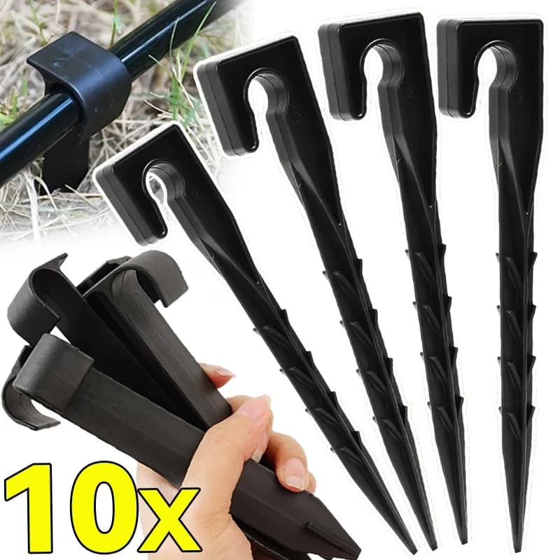 5/10 pcs. Plastic nails for garden/grain, multifunctional supports for plants, fixing brackets for irrigation pipes, outdoor camping tent nails