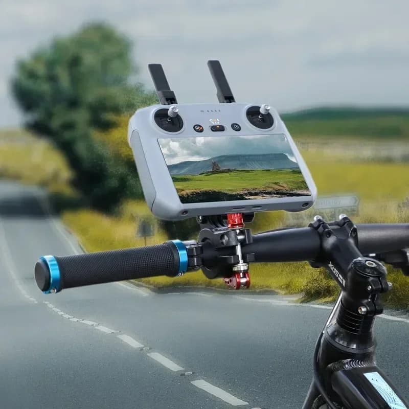 Supporto per Bicicletta con Clip per Telecomando RC2 AIR3S/Mini 4 Pro, con Monitor e Schermo, Morsetto di Fissaggio per Ciclismo