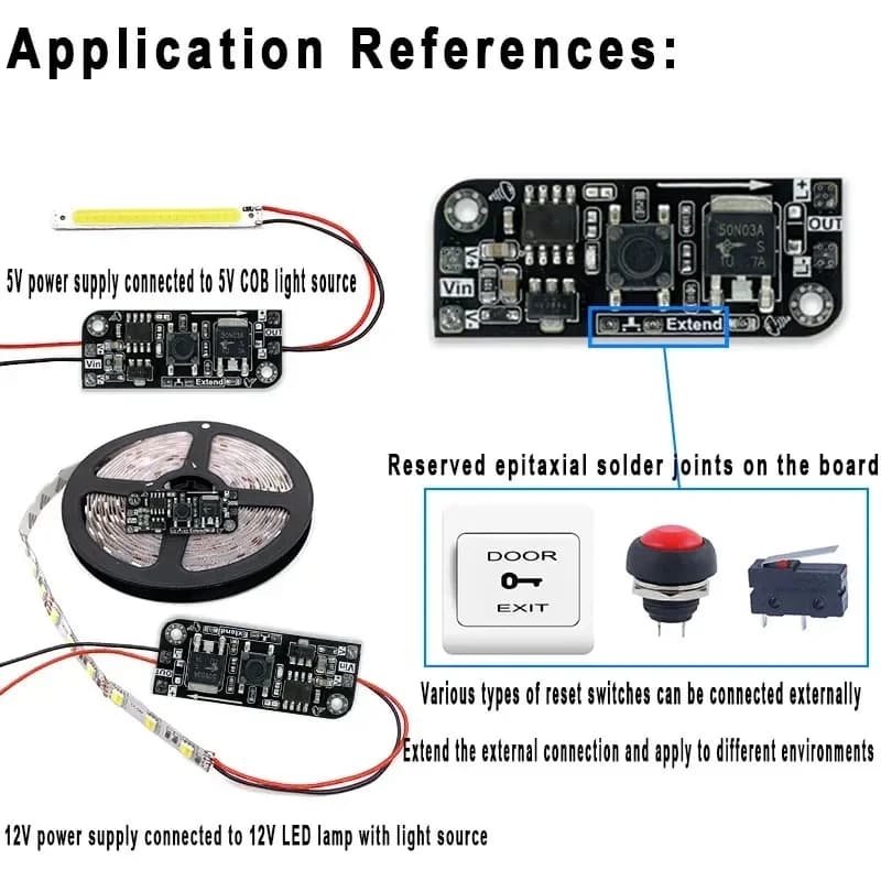 Micro Button Dimming Board Key Module Bistable Electronic Switch Lamp Dimming Module Constant Voltage Instead of Mechanical