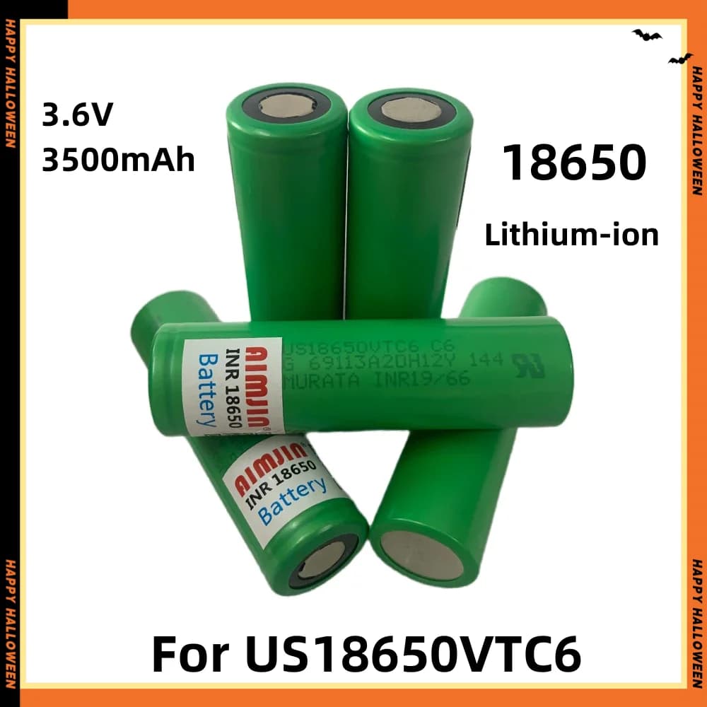 VTC6 3.7V 3500mAh Li-ion Battery 18650 30A Discharge for 18650VTC6 Toy Flashlight electrical tools ues,with charger