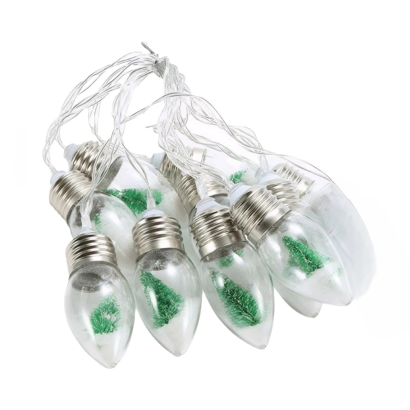 Luci natalizie a LED a luce soffusa in ABS per comode notti di Natale Stringa di lampadine natalizie composite in stile albero di Natale