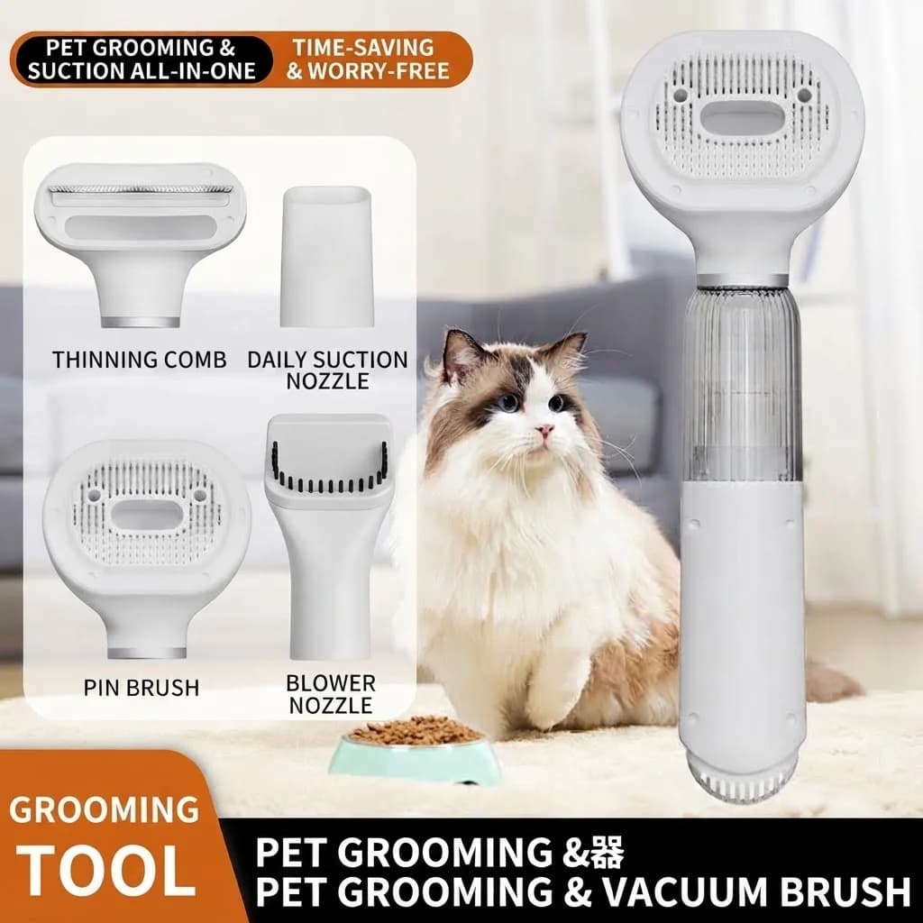 Pet Hair Dryer Blowing Comb Strong Wind Dog Grooming Brush Cool Air Drying Professional Home Pet Care