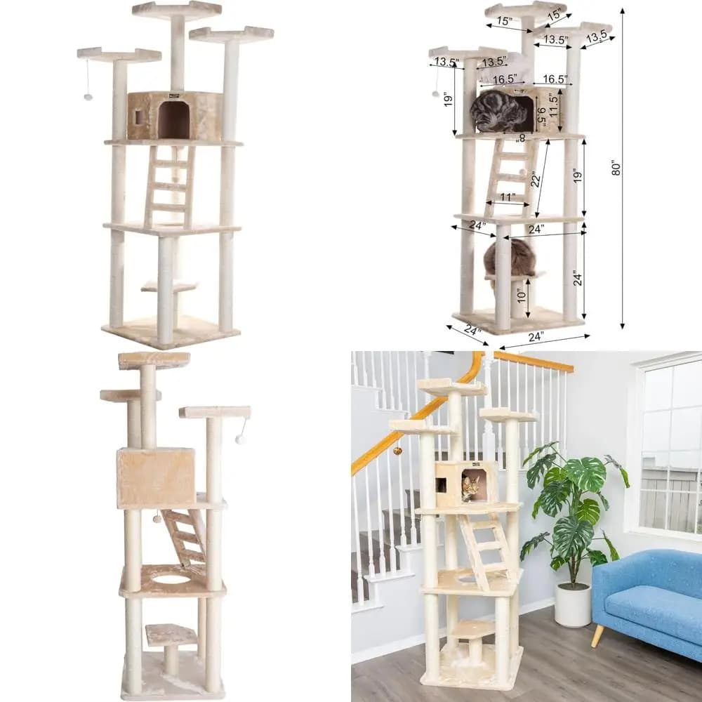 albero per gatti beige modello a8001
