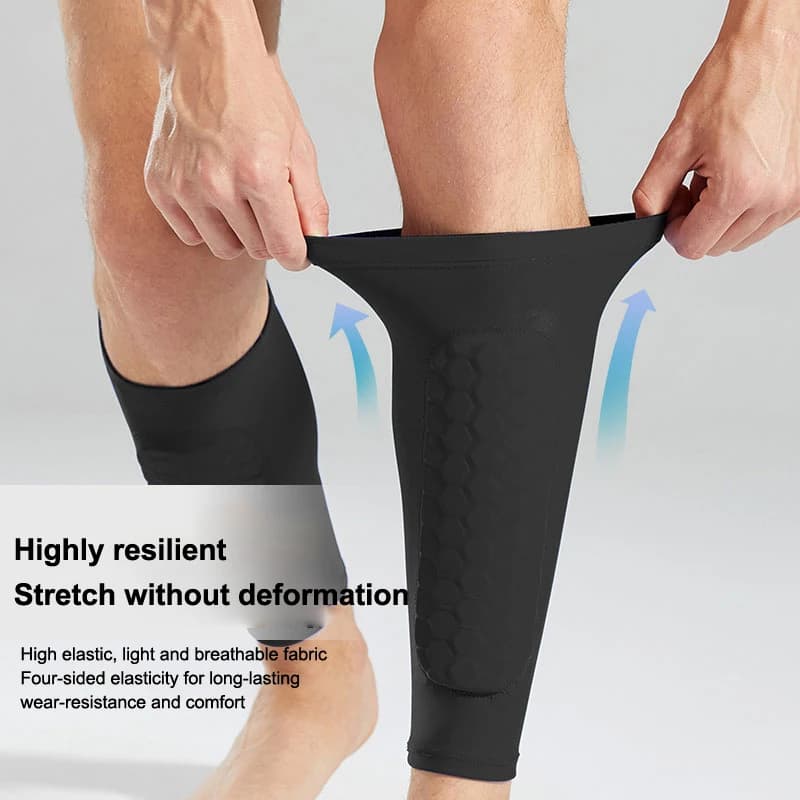 Parastinchi a Nido d'Ape Traspiranti Antiurto per Sci, Calcio, Basket, Ciclismo - Protezioni Elastiche Sportive 1 Pezzo