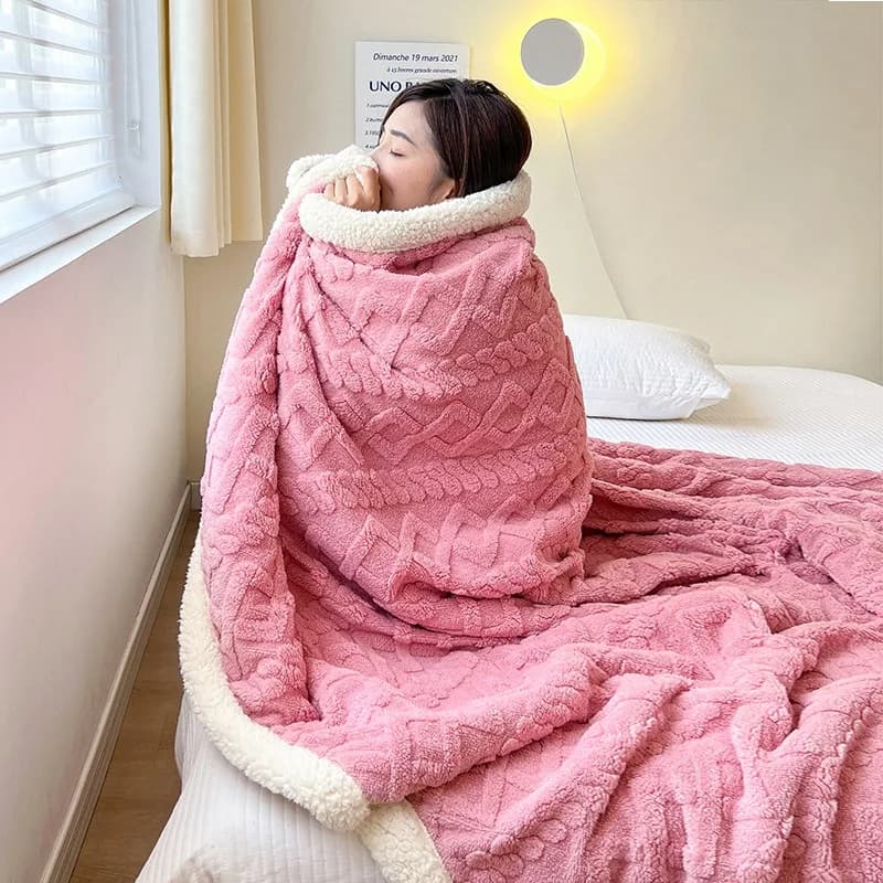 Round Cover in thickened flannel Soft and cozy quilt Covers Sheet Cover Air Conditioning Piston Quilt Decorations for Home Office Accessories