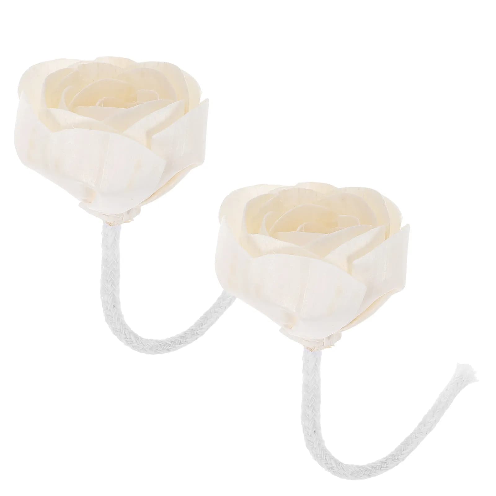 2 Pezzi Diffusore di Aromi Floreali con Stoppino in Cotone per Profumo Continuo di Rosa in Ufficio, Bagno, Camera da Letto, Decorazione con Fiori Secchi per la Casa