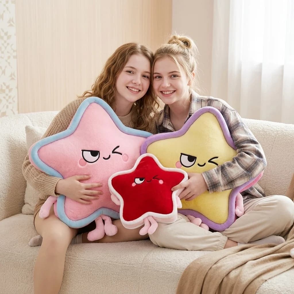 Cuscino a Forma di Stella a Cinque Punte 40/60cm, Peluche Morbido, Decorazione per Casa, Giocattolo Creativo, Regalo di Compleanno