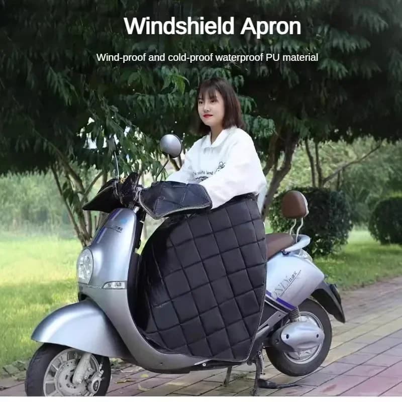 Winter Motorcycle Apron Waterproof Knee Pad Hot blanket Windproof quilt plus woven Velvet windproof skirt Hot knee cover