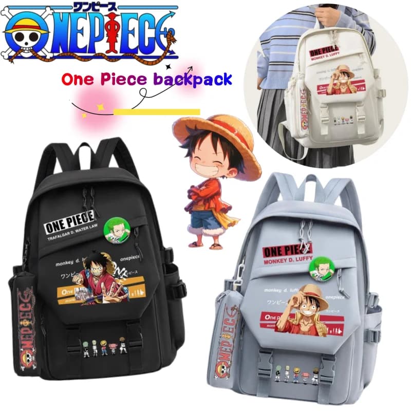 One Piece Luffy Roronoa Zoro Nami Schoolbag High-value Large-capacity Portable Student All-match Water-repellent Backpack Gift