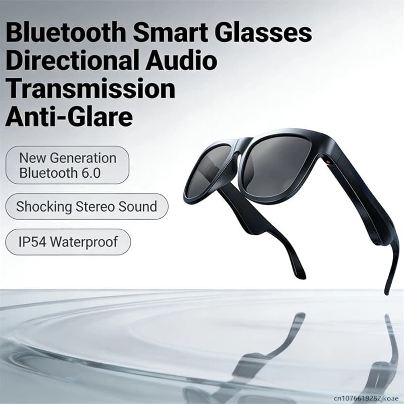Nuovi Occhiali Intelligenti OVO-1 con Cuffie Wireless Bluetooth 6.0, Auricolari per Sport all'Aperto, Microfono HD per Chiamate