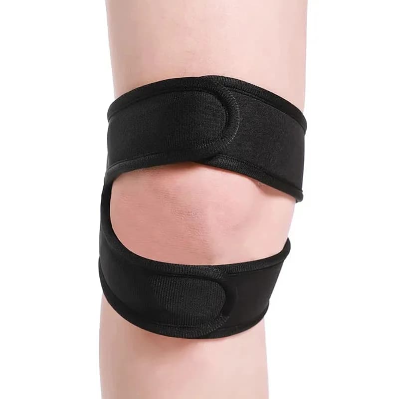 Ginocchiere a compressione con supporto, Fasce elastiche protettive con fori, Ginocchiere di sicurezza per basket e ciclismo