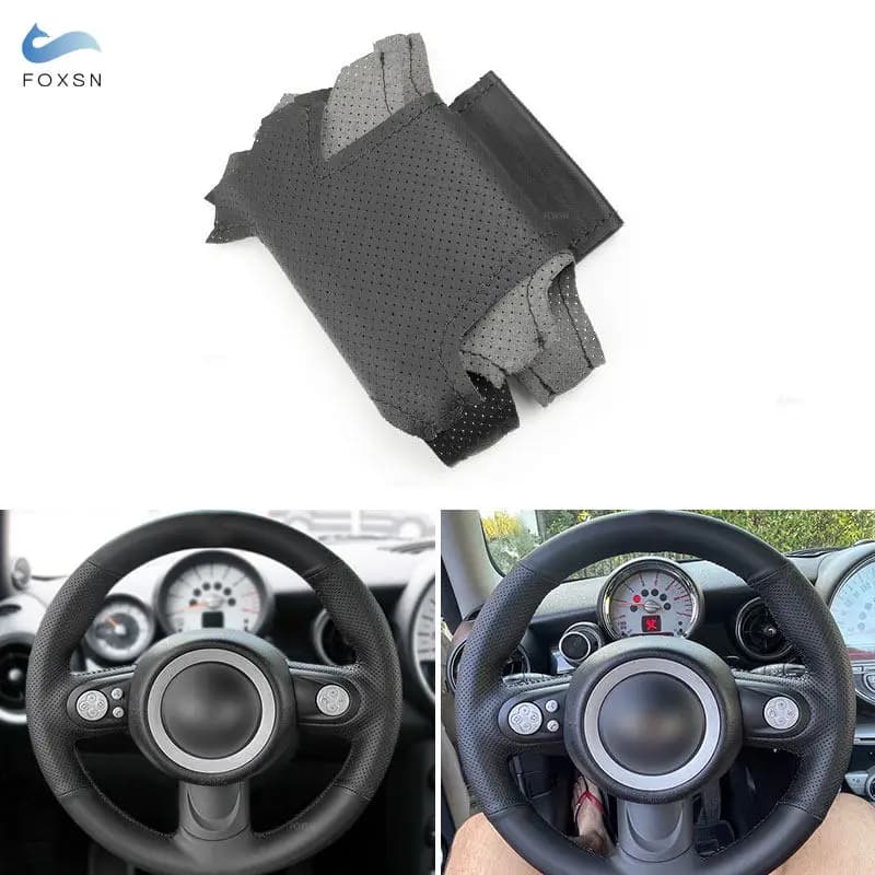 For Mini R56 R57 Hatchback Clubman Coupe Roadster Car Seat Cover 3 Races Leather Interior Accessories Black