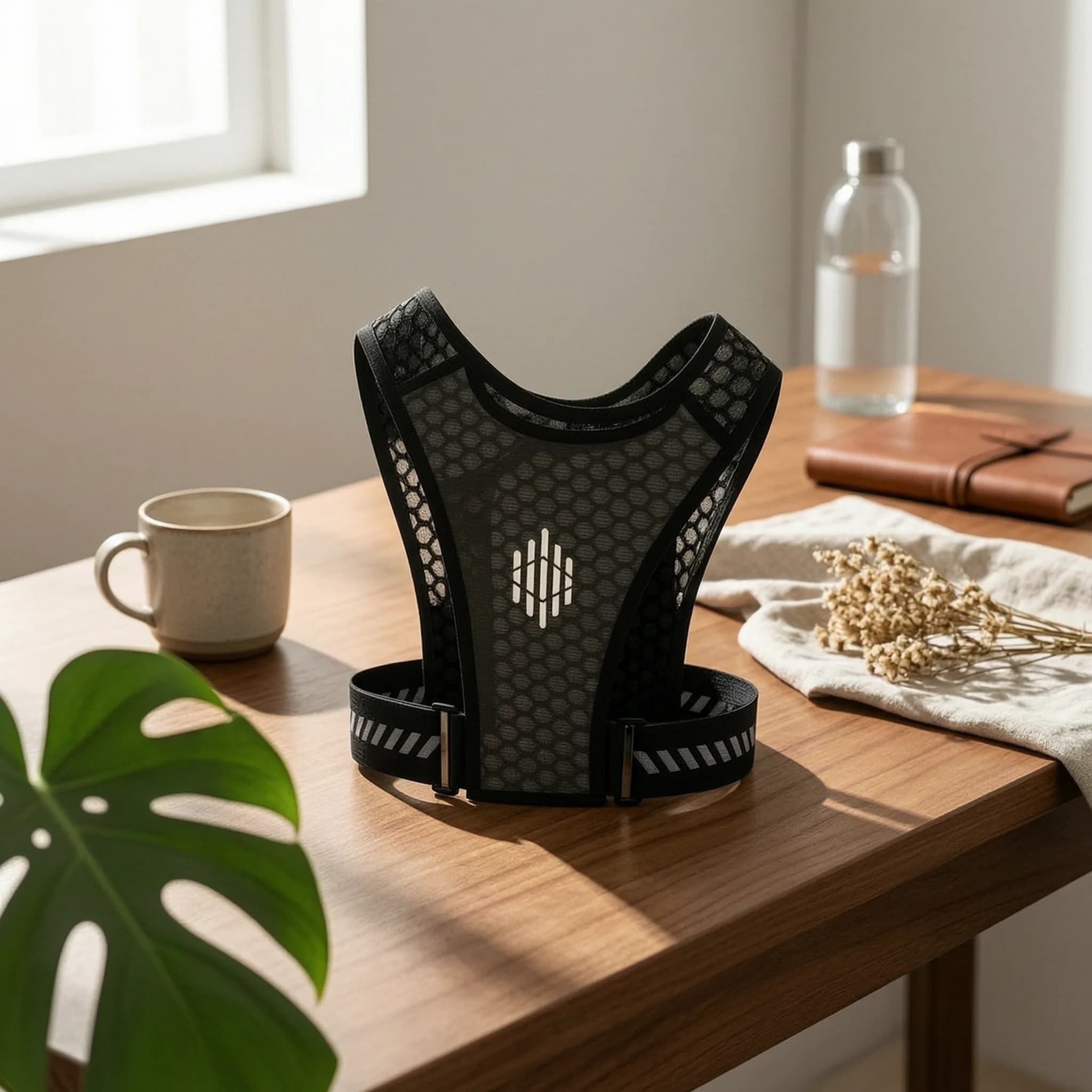 Running Backpack Adjustable Waist Strap Running Chest Pack Hydration Vest Backpack Zippered Compartment Chest Pocket Vest Bag