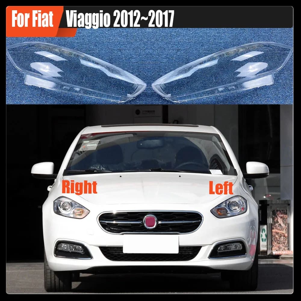 For Fiat Viaggio 2012 2013 2014 2015 2016 2017 Front Headlight Cover Transparent Lampshade Lamp Lens Headlamp Shell Plexiglass