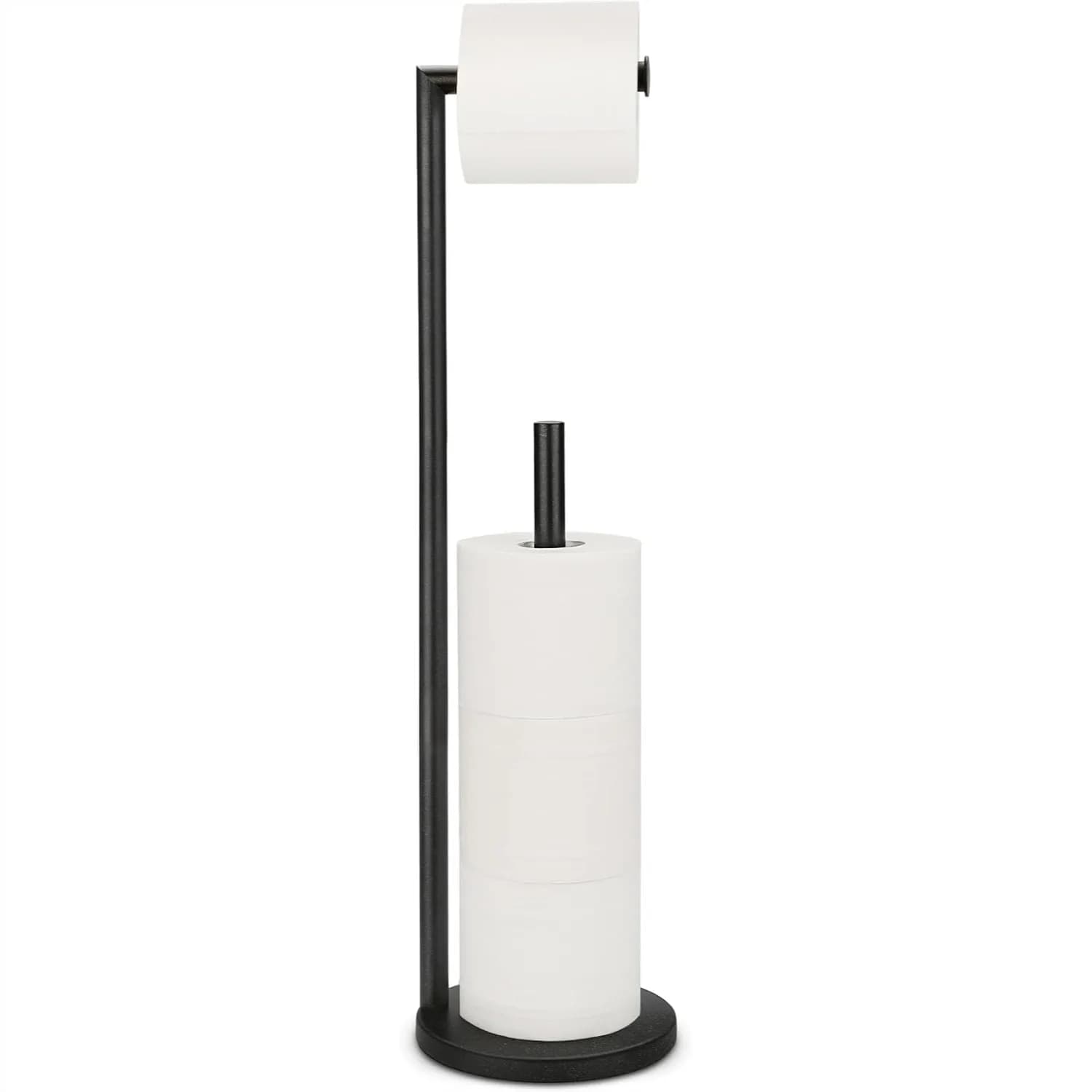 Portarotolo da terra per carta igienica, porta rotoli autoportante per 4 rotoli, supporto TP da bagno antiruggine, facile da montare
