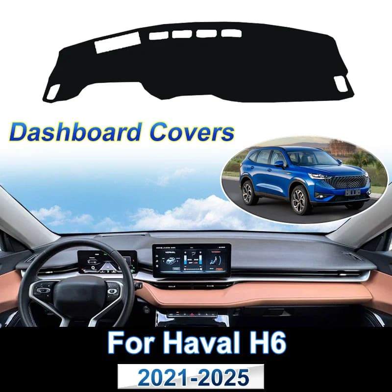 For GWM Haval H6 Accessories 2025 HEV PHEV 2021 ~ 2024 Car Center Console Dash Zerbino Anti-sports Car Protector Pad Accessories