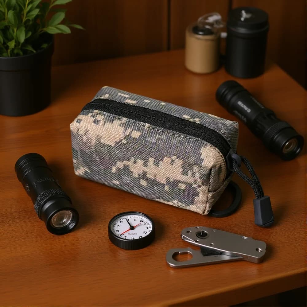 Borsa da appendere all'aperto Mini custodia Molle Portafoglio EDC Cintura Marsupio Custodia portatile per chiavi Portamonete da uomo per caccia ed escursionismo