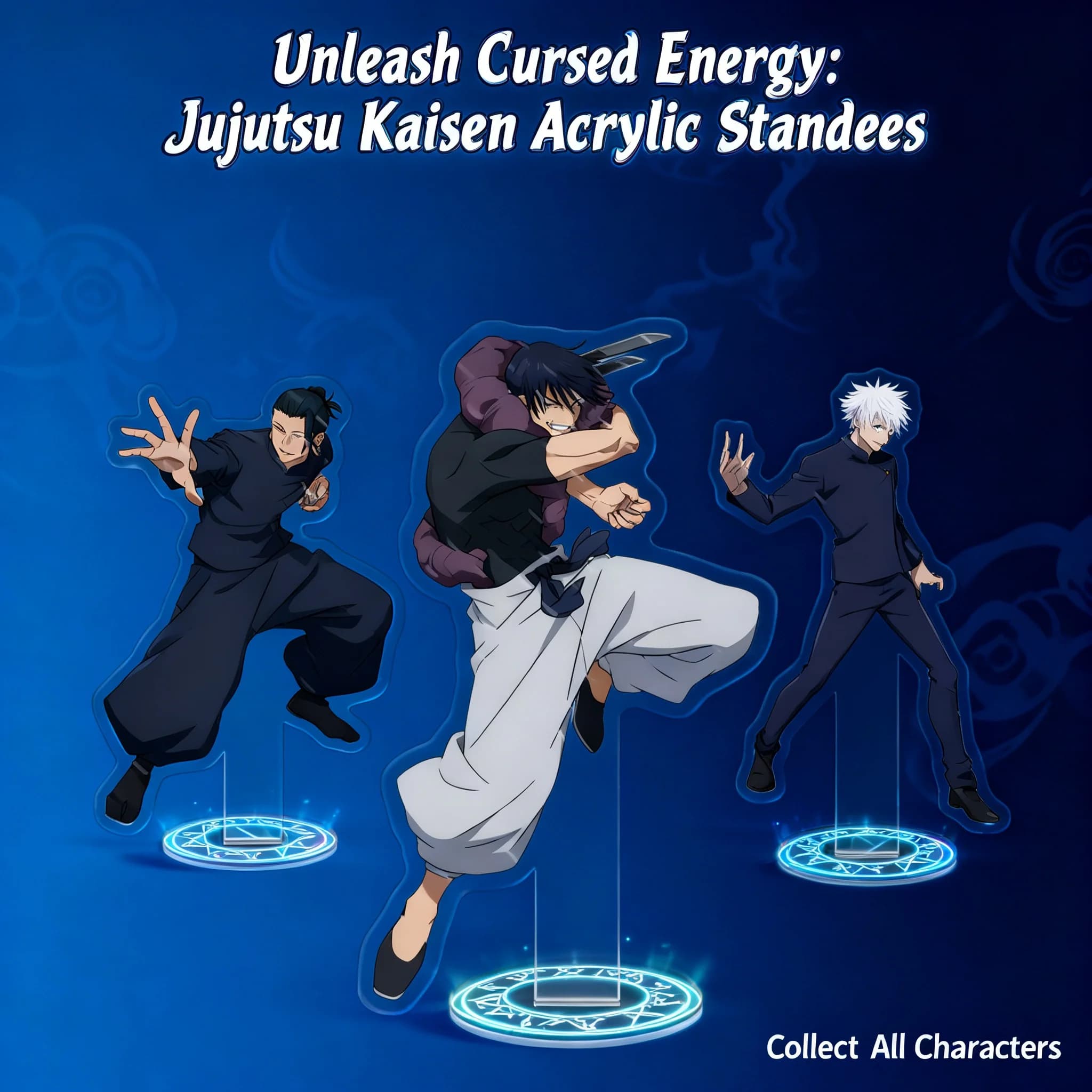Jujutsu Kaisen Gojo Satoru Geto Suguru Toji Fushiguro Statuetta in Acrilico, Merchandise Anime, Decorazione da Collezione, Regalo per i Fan