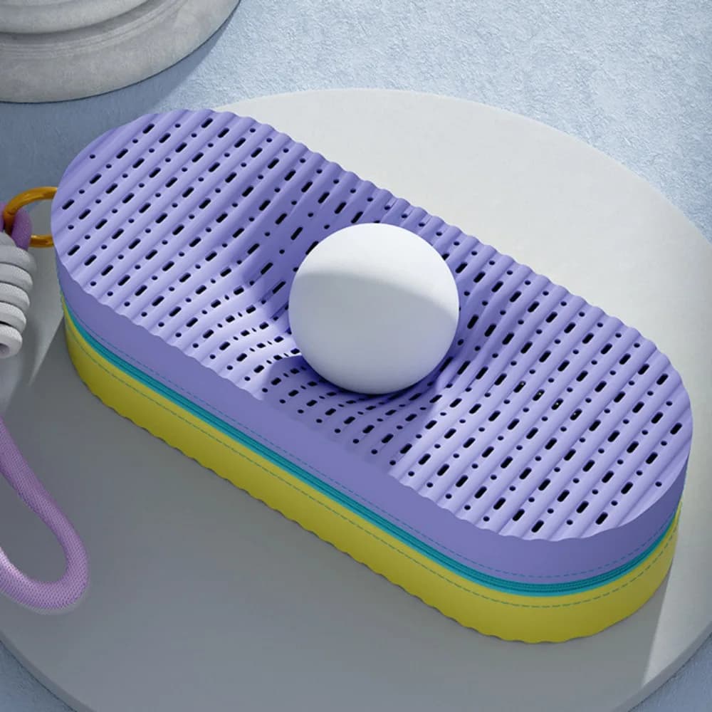Custodia per occhiali da nuoto portatile con cerniera Scatola per occhiali da nuoto morbida e impermeabile con corda con foro di scarico Scatola per occhiali in silicone