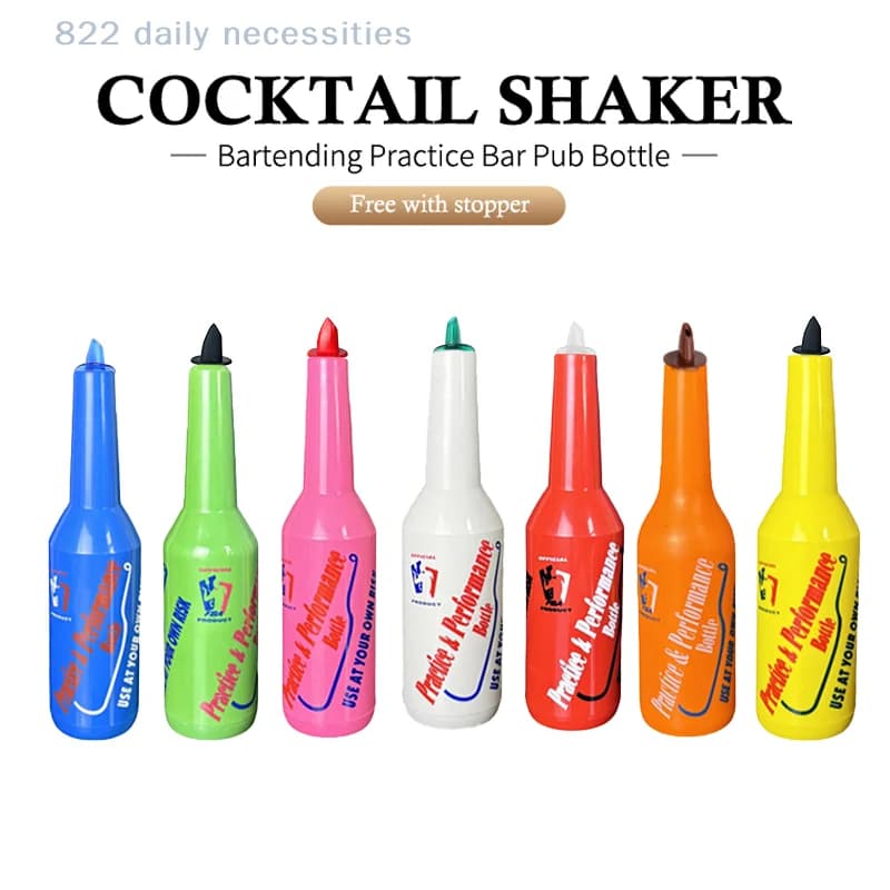 Set shaker per cocktail con bottiglia da allenamento ConvenientFlair per bar, club, casa, pub, uso didattico per bartender.