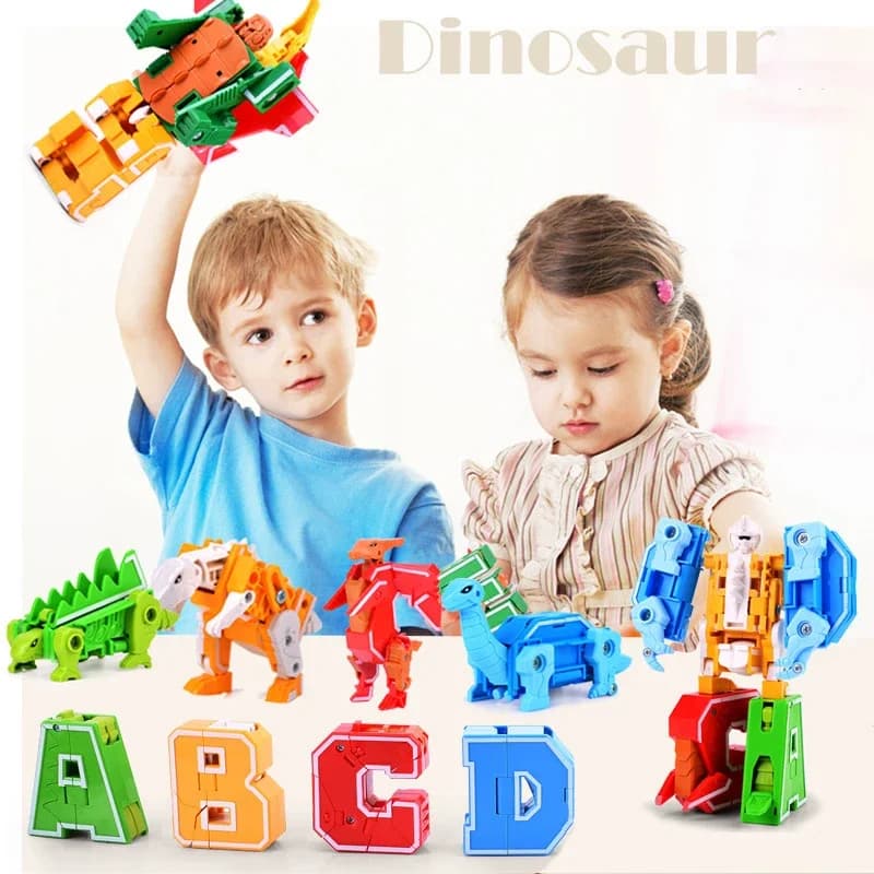 GUDI assemblare robot trasformazione Building Blocks Action Figure modello di auto deformare numero lettere alfabeto matematica giocattoli educativi