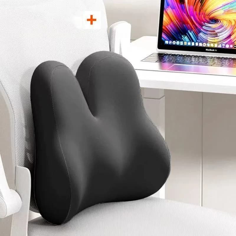 Cuscino di Supporto Lombare con Design a Orecchie di Coniglio, Protezione per Sedute Prolungate, per Auto, Casa e Ufficio