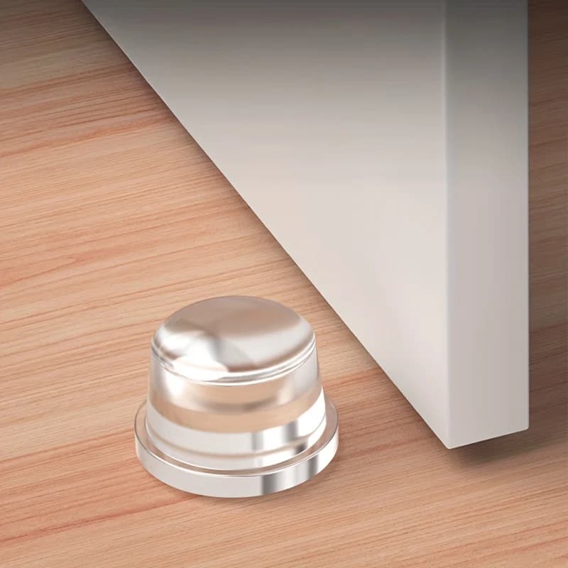 5 Fermaporta in Silicone Trasparente Senza Foratura, Autoadesivi, Silenziosi, Anti-Collisione, Protezione per Pareti, Riutilizzabili per Uso Domestico