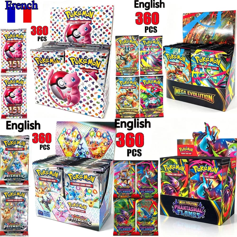 Pokémon francese 360P TCG: Ecarlet & Violet Etsncelles Astral Radiance Obsidian Flames Booster Box Gioco di carte Pokemon Confezione da 36 scatole