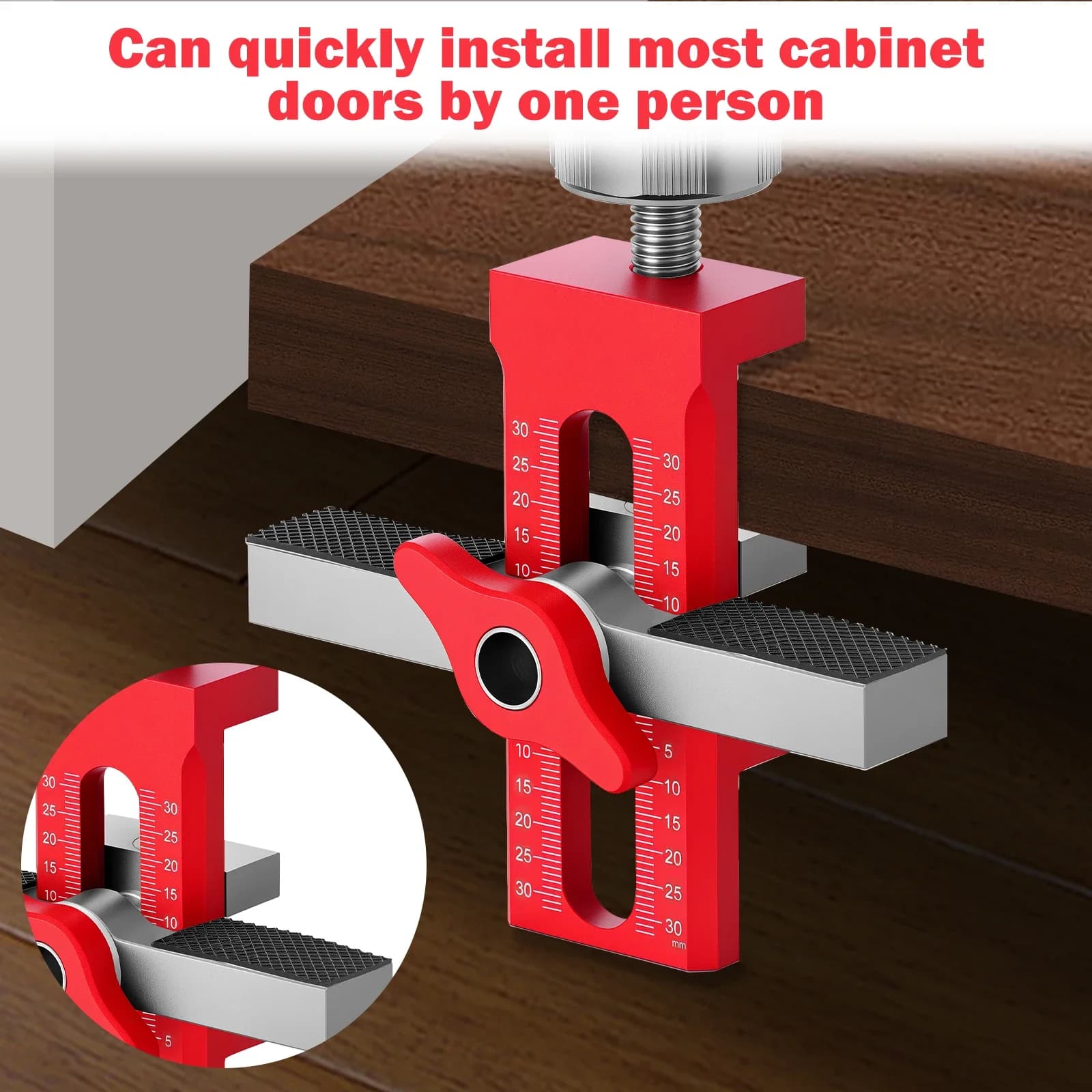 Adjustable Wardrobe Door Mounting Mask Quick Positioning Hole Opening Tool Aluminum Alloy For Wooden Workmanship Installation Tool