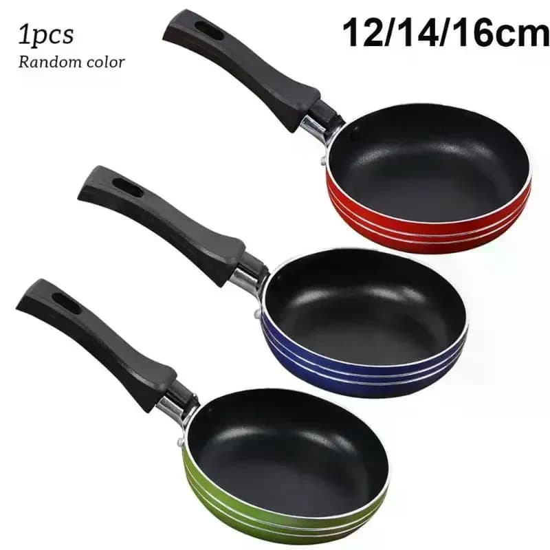 Padella Antiaderente in Acciaio per Uso Domestico, Mini Padella per Uova da 12cm/14cm/16cm, Colore Casuale, Pentola per Salse
