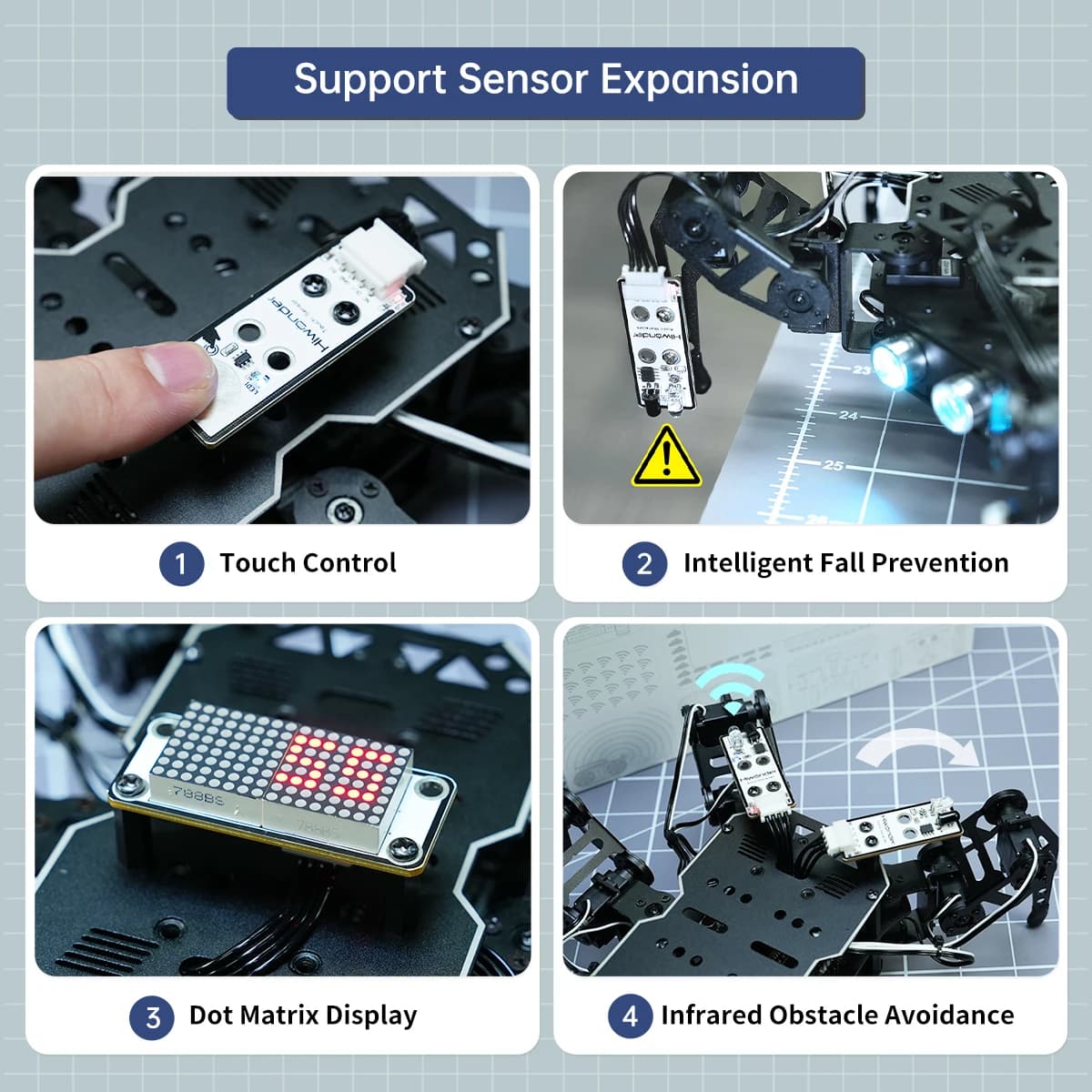 NEW Hiwonder MiniHexa AI Hexapod Robot for STEM Education with Vision Recognition, Voice Control and Arduino Programming