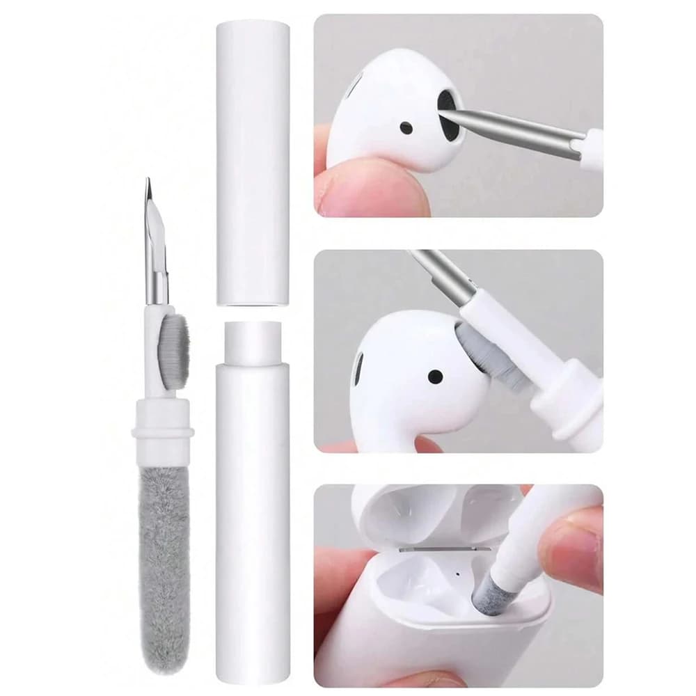 Portable Earbuds Cleaning Pen Earphone Dust Removal Brush Kit For AirPods Headphone Speaker Ear Wax Cleaner