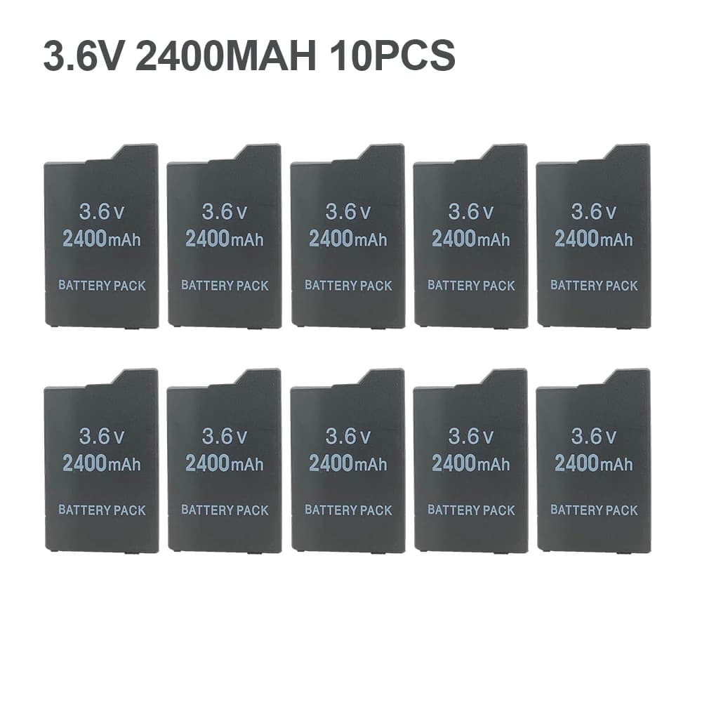 Batteria ricaricabile agli ioni di litio da 10 pezzi 3.6V 2400mah per Sony PSP2000 PSP3000 PSP 2000 3000 PSP-S110 PlayStation Gamepad portatile