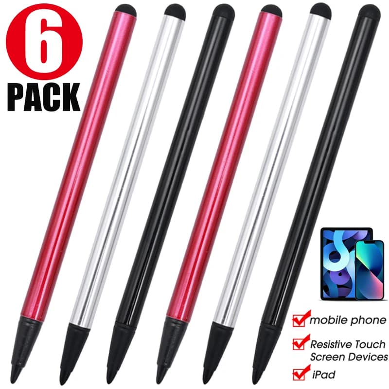 Penna stilo per touch screen 2 in 1 Penne stilo capacitive/resistive universali per iPad Apple Pencil Tablet per Samsung Xiaomi