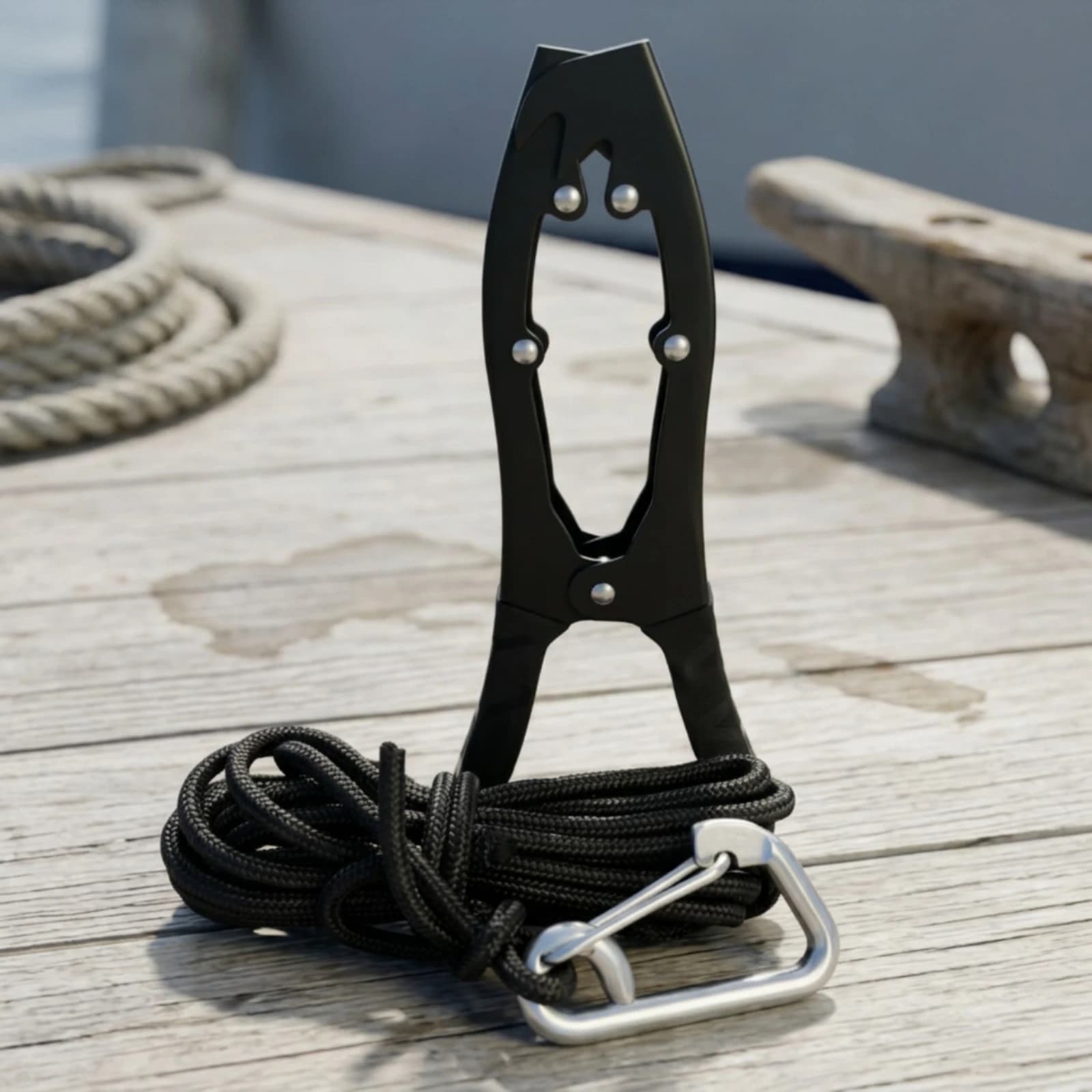 Anchor Clamp Stainless Steel Kayak Anchor Clamp Kayak Rope Lock Spring-Loaded Marine Grade for Kayakers, Docking